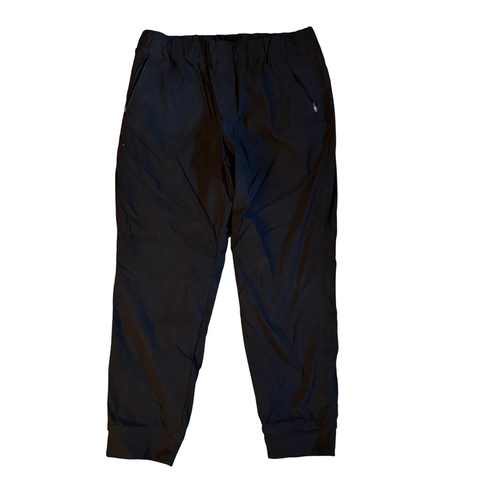 Eddie Bauer Fleece Lined Joggers Womens 16 Black Excellent Hiking Winter Pants